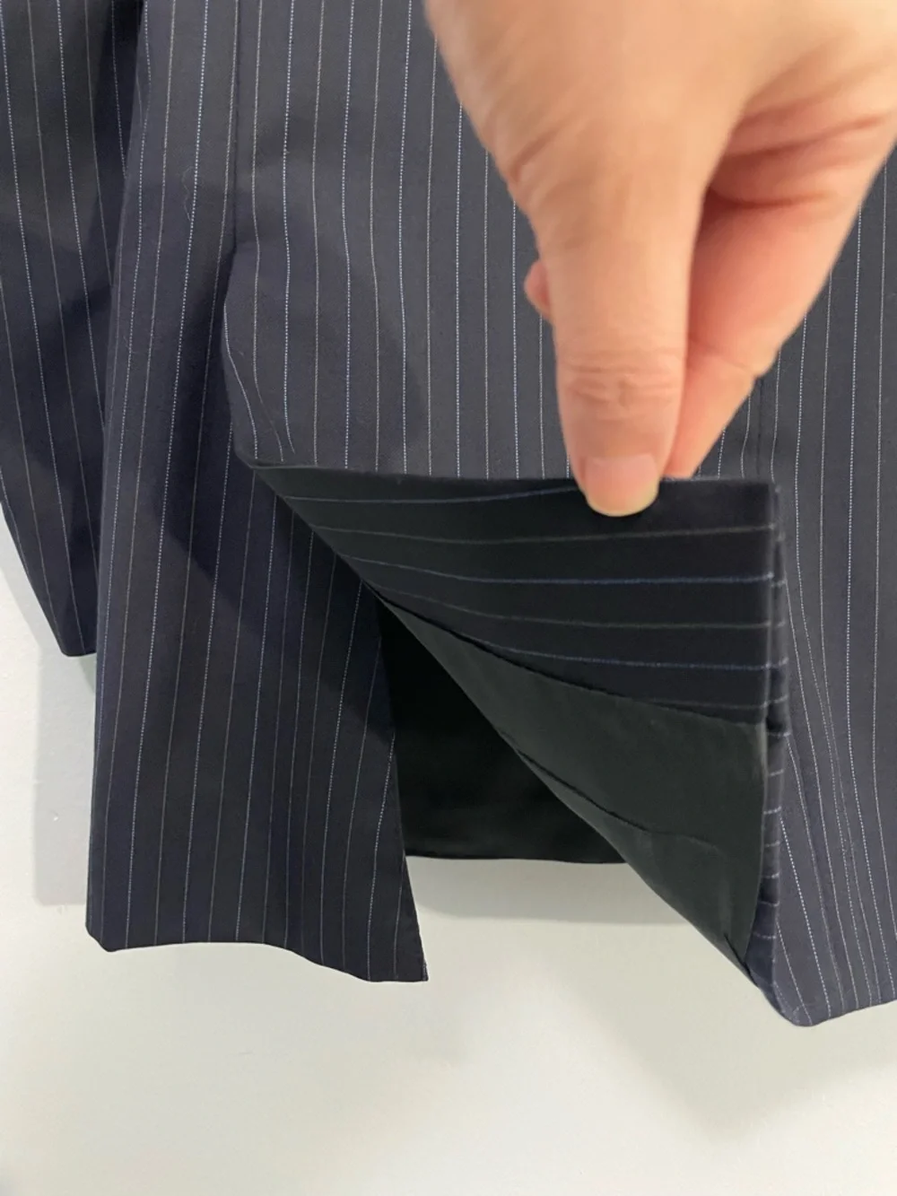 Ralph Lauren Navy Pinstripe Pure Wool Two-Button Blazer Size 40R